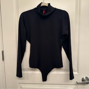 Spanx Black Mockneck Turtlneck Bodysuit size XL